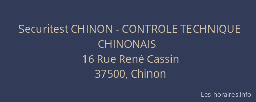 Securitest CHINON - CONTROLE TECHNIQUE CHINONAIS