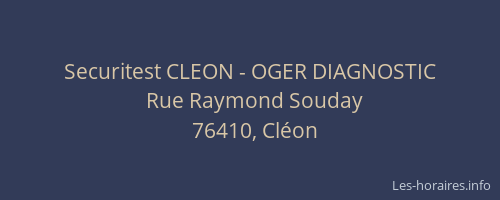 Securitest CLEON - OGER DIAGNOSTIC