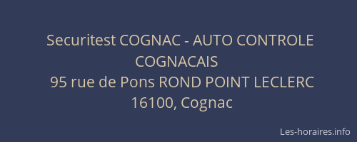 Securitest COGNAC - AUTO CONTROLE COGNACAIS