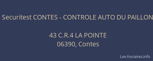 Securitest CONTES - CONTROLE AUTO DU PAILLON