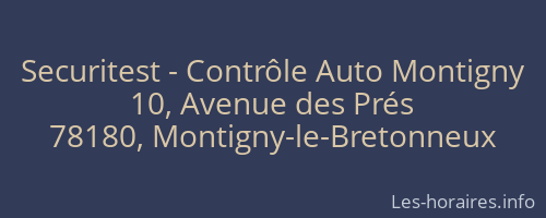 Securitest - Contrôle Auto Montigny