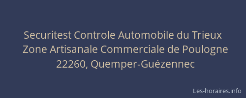 Securitest Controle Automobile du Trieux