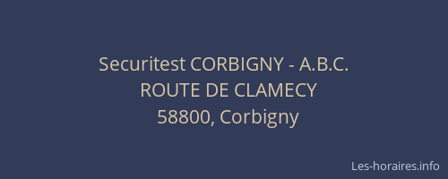 Securitest CORBIGNY - A.B.C.