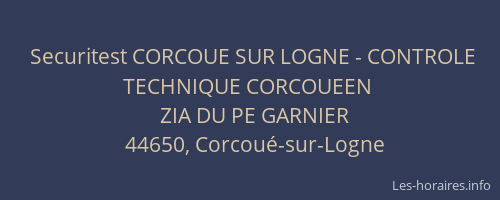 Securitest CORCOUE SUR LOGNE - CONTROLE TECHNIQUE CORCOUEEN