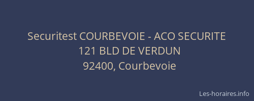 Securitest COURBEVOIE - ACO SECURITE