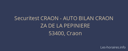Securitest CRAON - AUTO BILAN CRAON