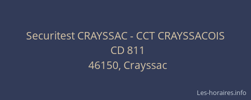 Securitest CRAYSSAC - CCT CRAYSSACOIS