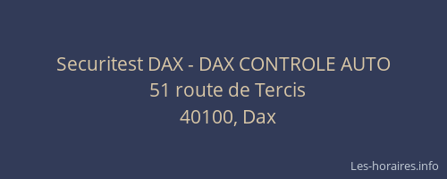 Securitest DAX - DAX CONTROLE AUTO