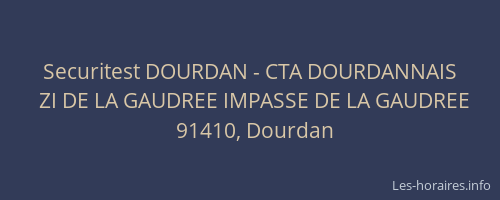 Securitest DOURDAN - CTA DOURDANNAIS