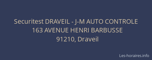 Securitest DRAVEIL - J-M AUTO CONTROLE