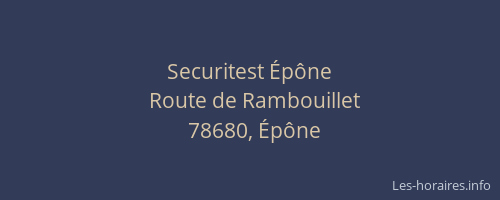 Securitest &Eacute;p&ocirc;ne