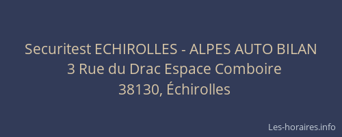 Securitest ECHIROLLES - ALPES AUTO BILAN