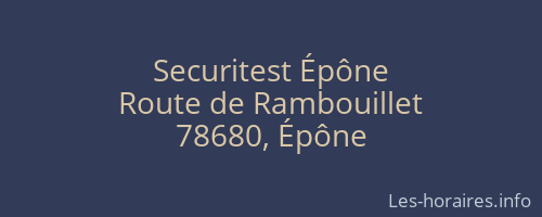Securitest Épône