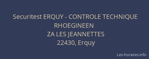 Securitest ERQUY - CONTROLE TECHNIQUE RHOEGINEEN