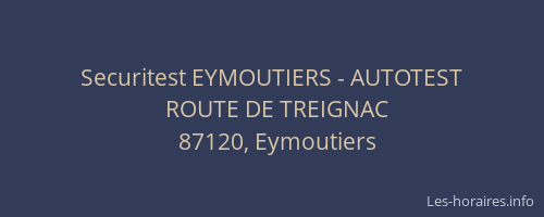 Securitest EYMOUTIERS - AUTOTEST