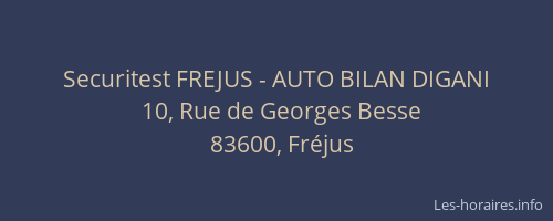 Securitest FREJUS - AUTO BILAN DIGANI