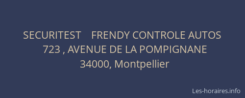 SECURITEST    FRENDY CONTROLE AUTOS