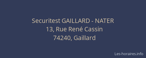 Securitest GAILLARD - NATER