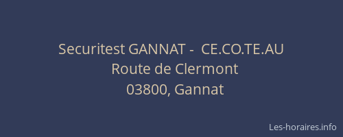 Securitest GANNAT -  CE.CO.TE.AU