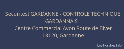 Securitest GARDANNE - CONTROLE TECHNIQUE GARDANNAIS