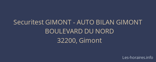 Securitest GIMONT - AUTO BILAN GIMONT