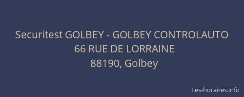 Securitest GOLBEY - GOLBEY CONTROLAUTO