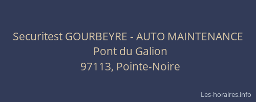 Securitest GOURBEYRE - AUTO MAINTENANCE