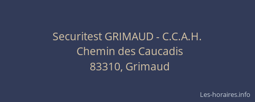 Securitest GRIMAUD - C.C.A.H.