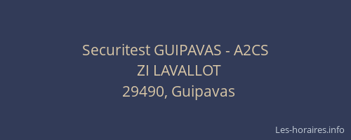 Securitest GUIPAVAS - A2CS