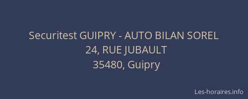 Securitest GUIPRY - AUTO BILAN SOREL