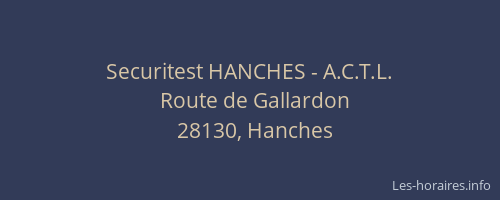 Securitest HANCHES - A.C.T.L.