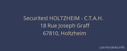 Securitest HOLTZHEIM - C.T.A.H.