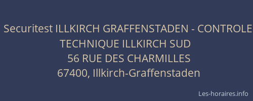 Securitest ILLKIRCH GRAFFENSTADEN - CONTROLE TECHNIQUE ILLKIRCH SUD