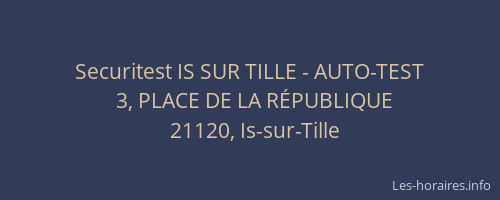 Securitest IS SUR TILLE - AUTO-TEST