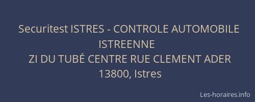 Securitest ISTRES - CONTROLE AUTOMOBILE ISTREENNE