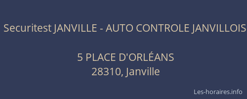 Securitest JANVILLE - AUTO CONTROLE JANVILLOIS