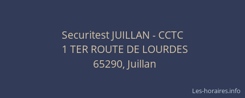 Securitest JUILLAN - CCTC