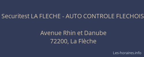 Securitest LA FLECHE - AUTO CONTROLE FLECHOIS