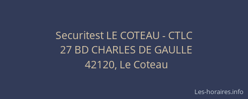 Securitest LE COTEAU - CTLC