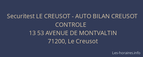 Securitest LE CREUSOT - AUTO BILAN CREUSOT CONTROLE