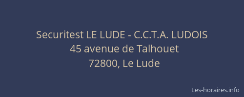Securitest LE LUDE - C.C.T.A. LUDOIS