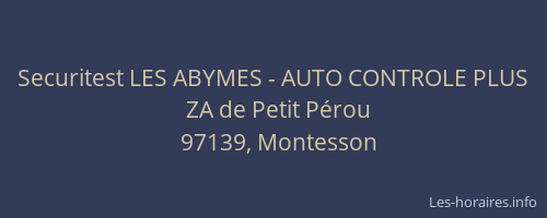 Securitest LES ABYMES - AUTO CONTROLE PLUS
