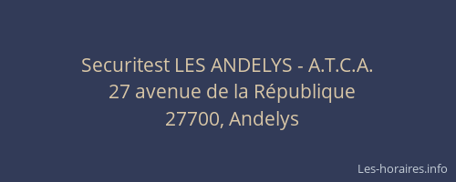 Securitest LES ANDELYS - A.T.C.A.