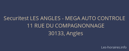Securitest LES ANGLES - MEGA AUTO CONTROLE