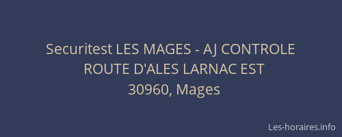 Securitest LES MAGES - AJ CONTROLE