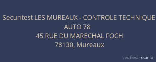 Securitest LES MUREAUX - CONTROLE TECHNIQUE AUTO 78