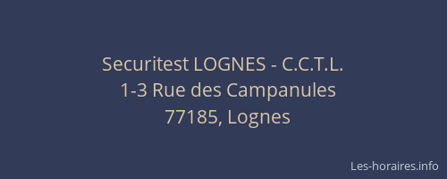 Securitest LOGNES - C.C.T.L.