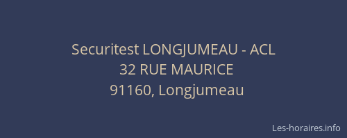 Securitest LONGJUMEAU - ACL