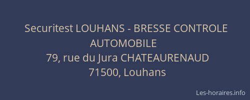 Securitest LOUHANS - BRESSE CONTROLE AUTOMOBILE