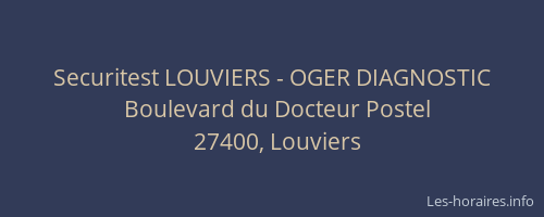 Securitest LOUVIERS - OGER DIAGNOSTIC